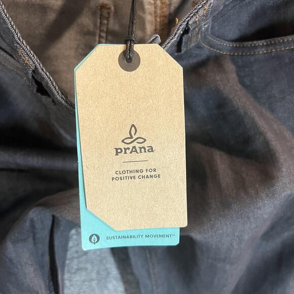 Prana Bridger Jean Mens 30x36 Dark Denim Slim Fit Stretch Organic Cotton Pants - Picture 3 of 12